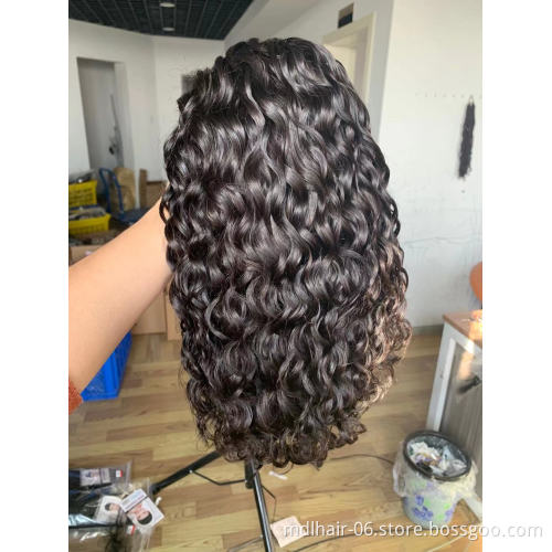 Raw Unprocessed Indian Hair Cheap Wholesale Curly Wigs For Black Women Human Hair Full Headband Wig